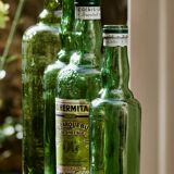 Lot of 4 old bottles "L'Hermitage" water of Saint Genis Laval (Dept 69)