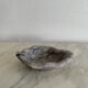 Grey-white veined stone leaf ashtray