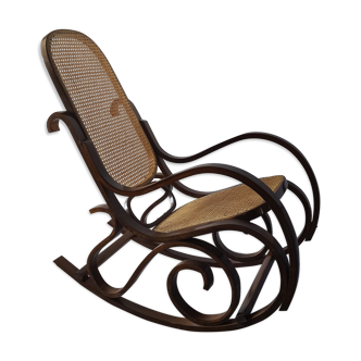 Rocking chair caning and curved wood