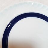 Lot de 5 assiettes à dessert 19,6cm bleues et blanches