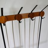 Porte-manteau en teck et métal, Allemagne, années 1960