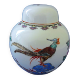 Chinese porcelain ginger pot decorated with a pheasant