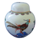 Chinese porcelain ginger pot decorated with a pheasant