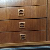 1960 plating chrome legs teak Cabinet