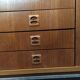 1960 plating chrome legs teak Cabinet