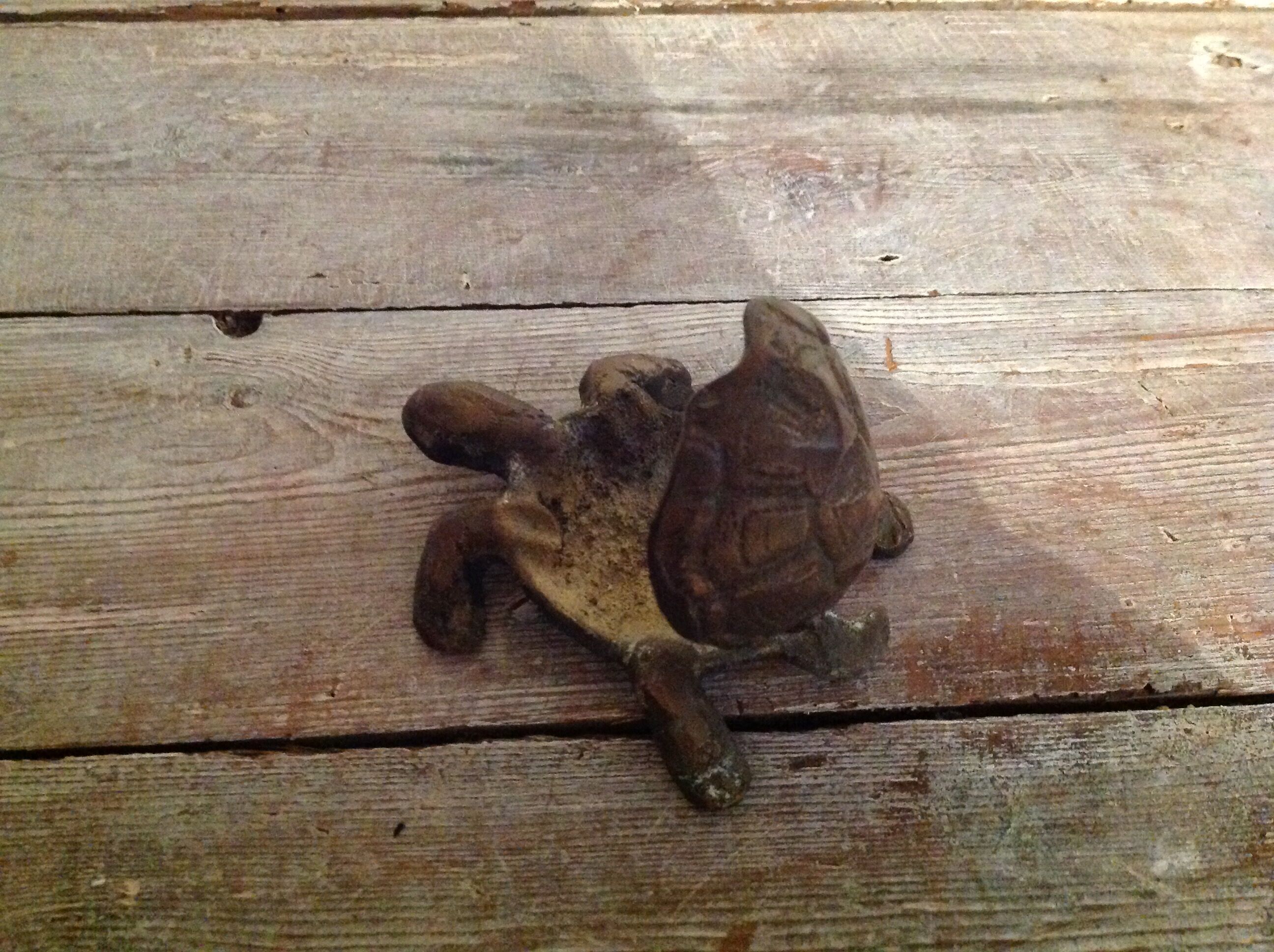 Brass turtle ashtray