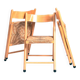 Italian vintage woven straw beech folding chairs, 1960s