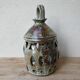 Signed sandstone lantern candle holder