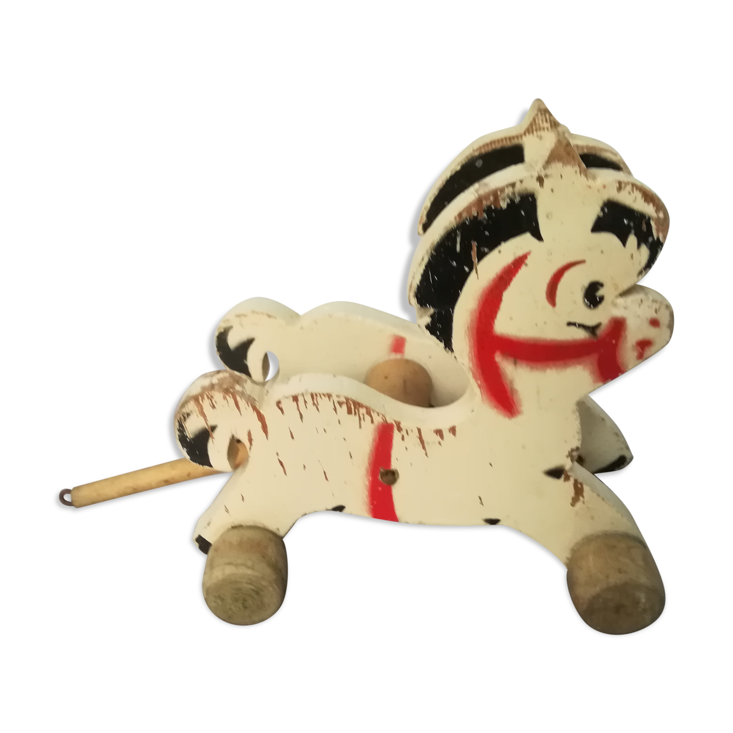 Attelage chevaux bois