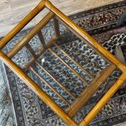 Table basse rotin vintage