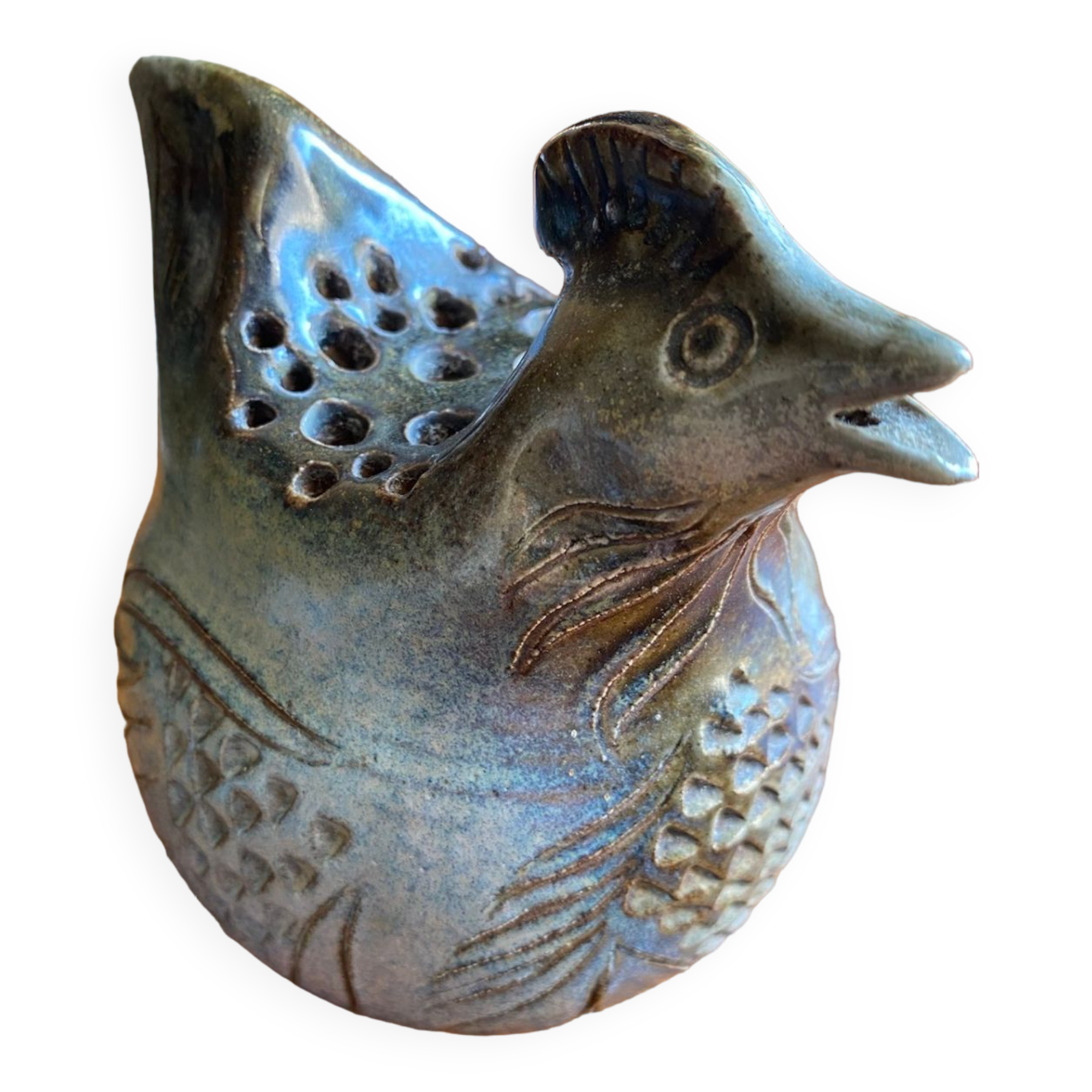 Hen-shaped flower pick