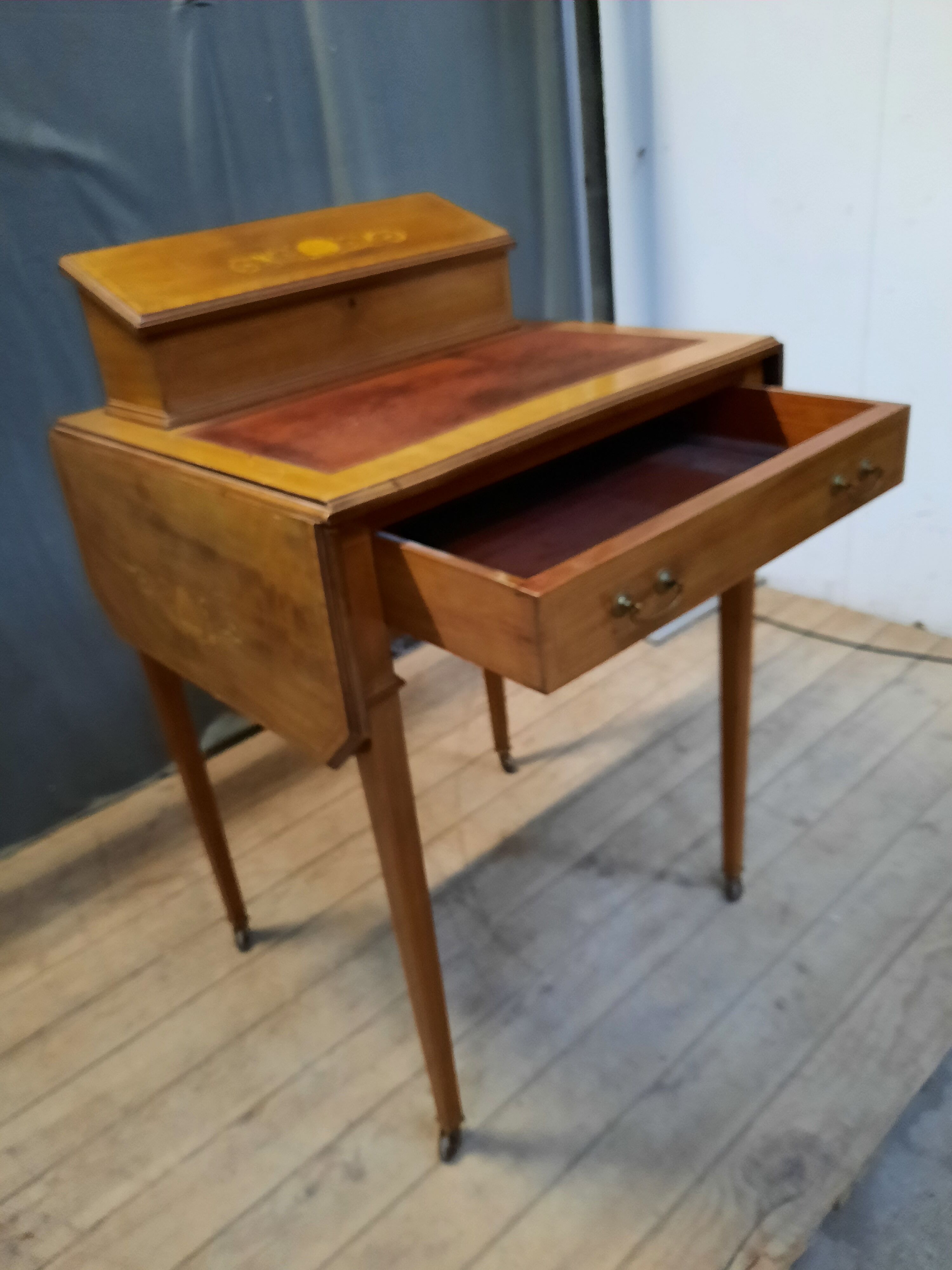 English tiered Burreau and 2 lids