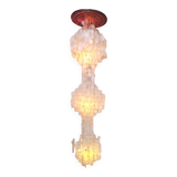 Vintage Capiz shell chandelier pendant lamp