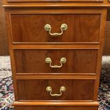 Classic English Desk with Brown Leather