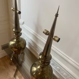 Pairs of lamps in copper metal 1980s