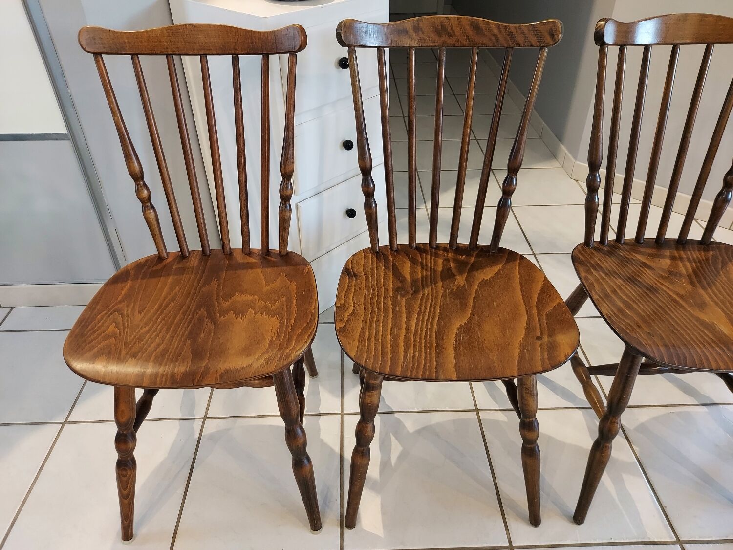 Set of 4 Baumann bistro chairs from the 1970s