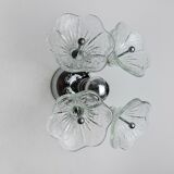 Wall lamp sputnik flowers, murano glass, italy, 1970