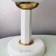 Set of 2 vintage Bony Design table lamps with 80s glass bulb hood