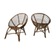 Paire de fauteuils en rotin