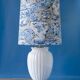 Blue and white ceramic table lamp, vintage Dutch Delftware.