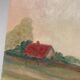 Tableau paysage champetre ancien / peinture huile