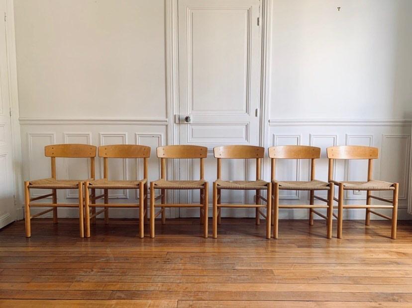 Set of 6 chairs "J39" by Børge Mogensen for FDB Møbler, 1947