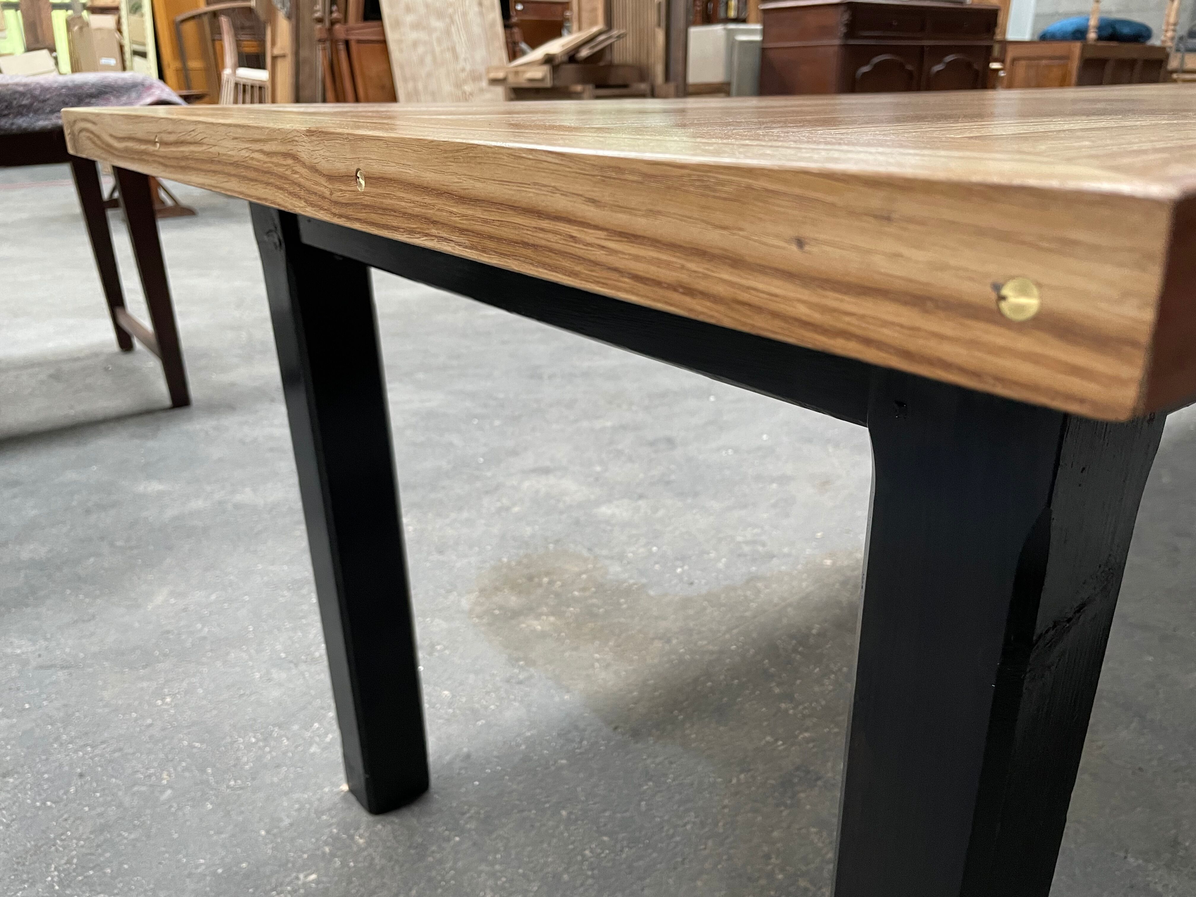 Restored oak farmhouse table of 3 meters