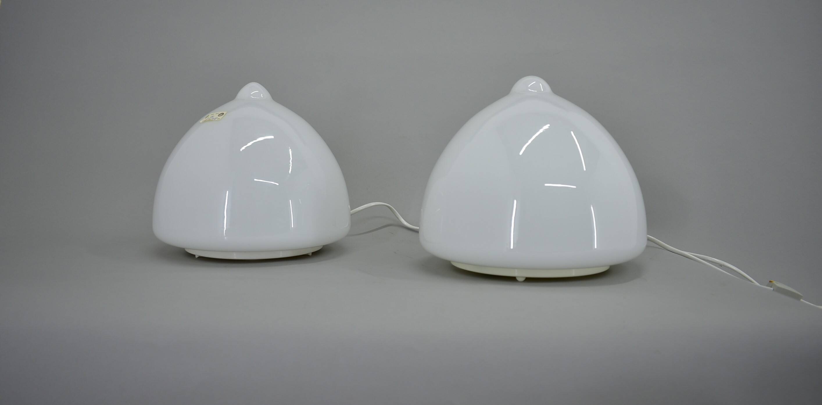 Pair of glass table lamps by Krásno nad Bečvou, 1960s