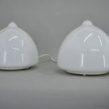 Pair of glass table lamps by Krásno nad Bečvou, 1960s
