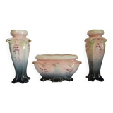 Pair of vases + planter