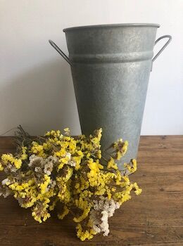 Zinc pot, florist vase