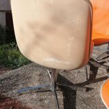 Set of 4 vintage Steelcase Strafor office chairs by Randall Buck.