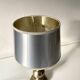 Metal lamp, 2m fabric cable, silver lampshade