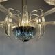 Venetian chandelier in transparent Murano glass circa 1950