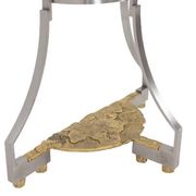 Paire de consoles contemporaines en métal et fonte de bronze