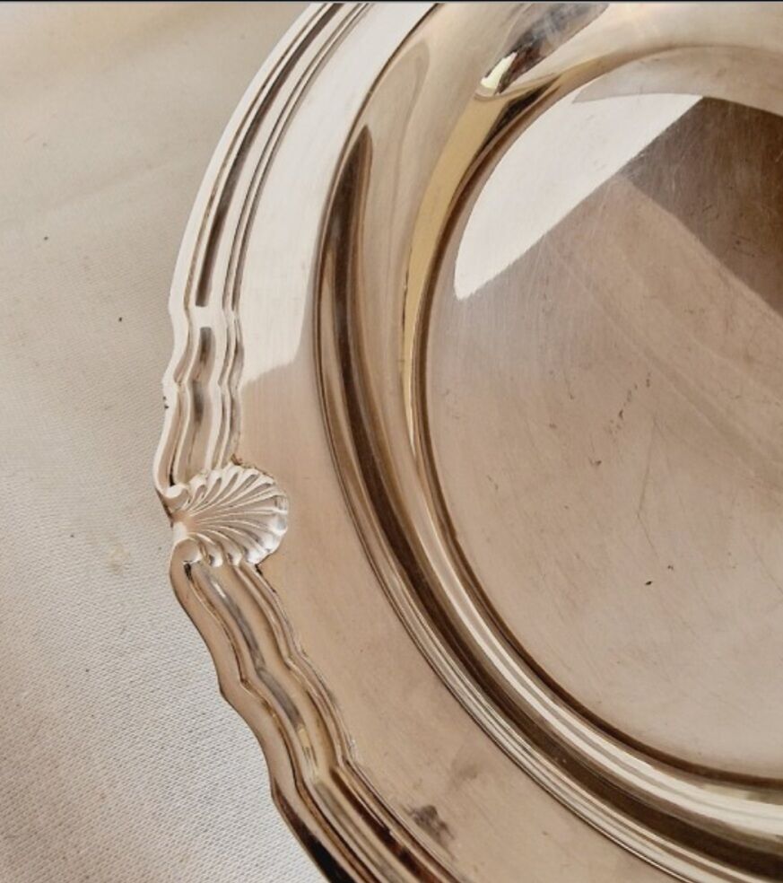 Vintage metal tray silver gallia christofle