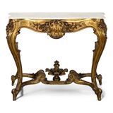 Console en bois doré époque Napoléon III