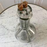 Liquor decanter with molded glass compartments early XXth