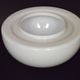 Vintage White Opaline Glass Dome Ceiling Light / Wall Light - Metal Base