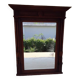 Henri II trumeau mirror for a fireplace in solid walnut.