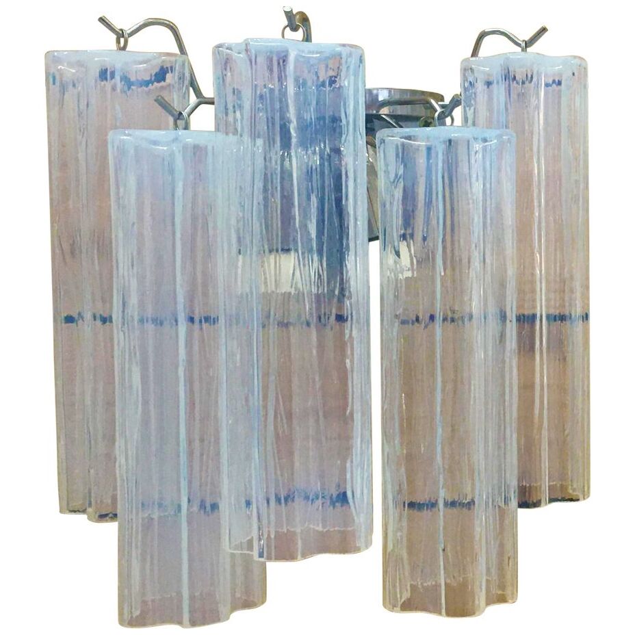 Opalino “tronchi” murano glass wall sconce