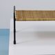 Carl Aubock side table, flower bench, iron, rattan, wicker, Austria, 1950s