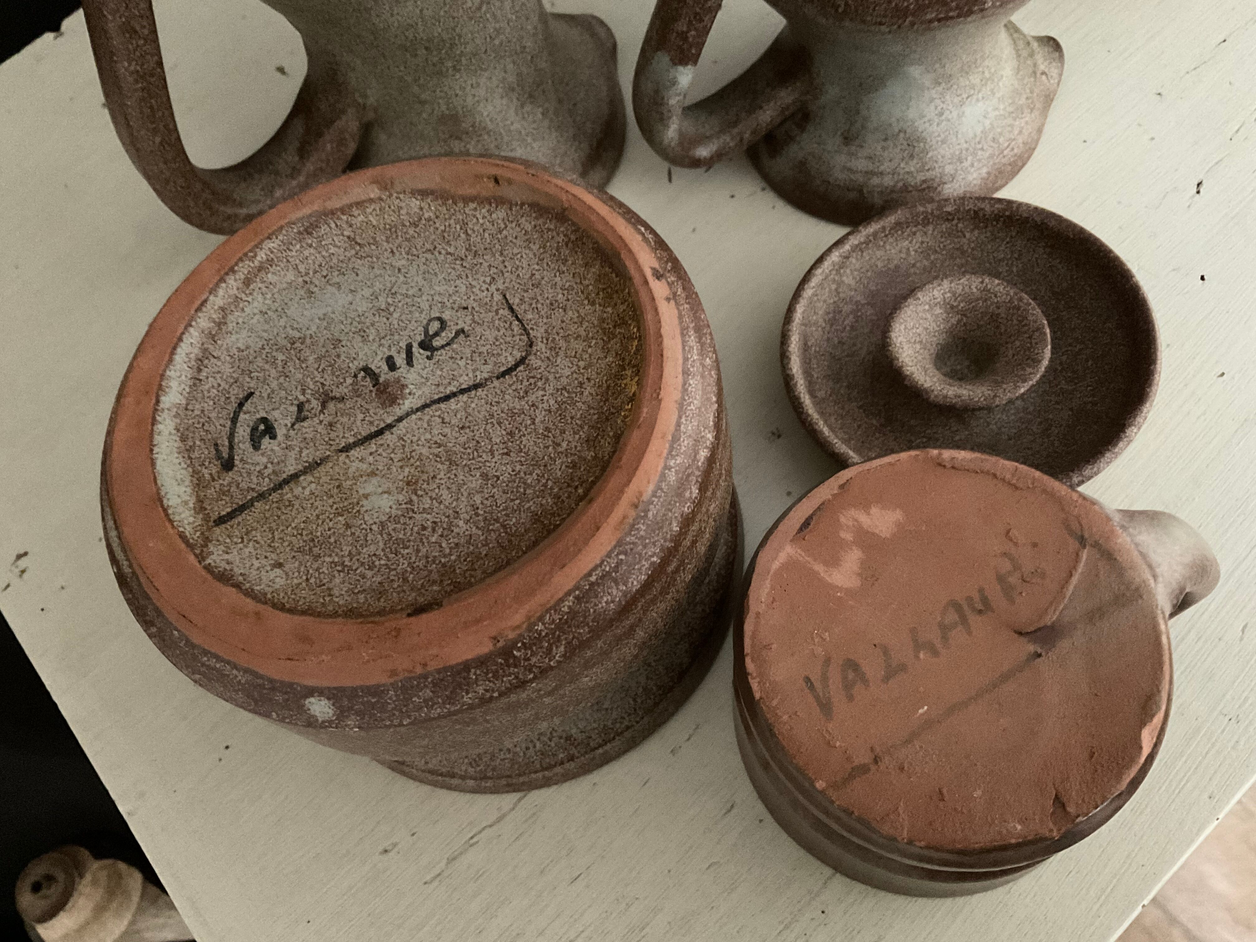 Stoneware coffee service. Vallauris.vintage