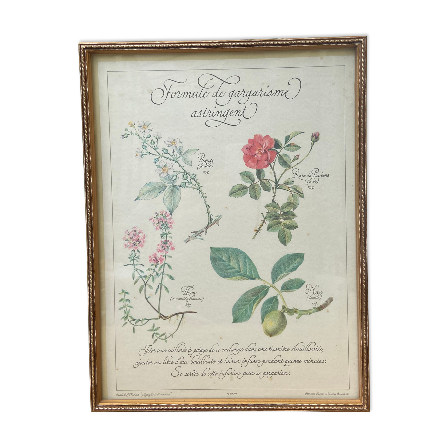 Botanical plank "Astringent gargle formula"