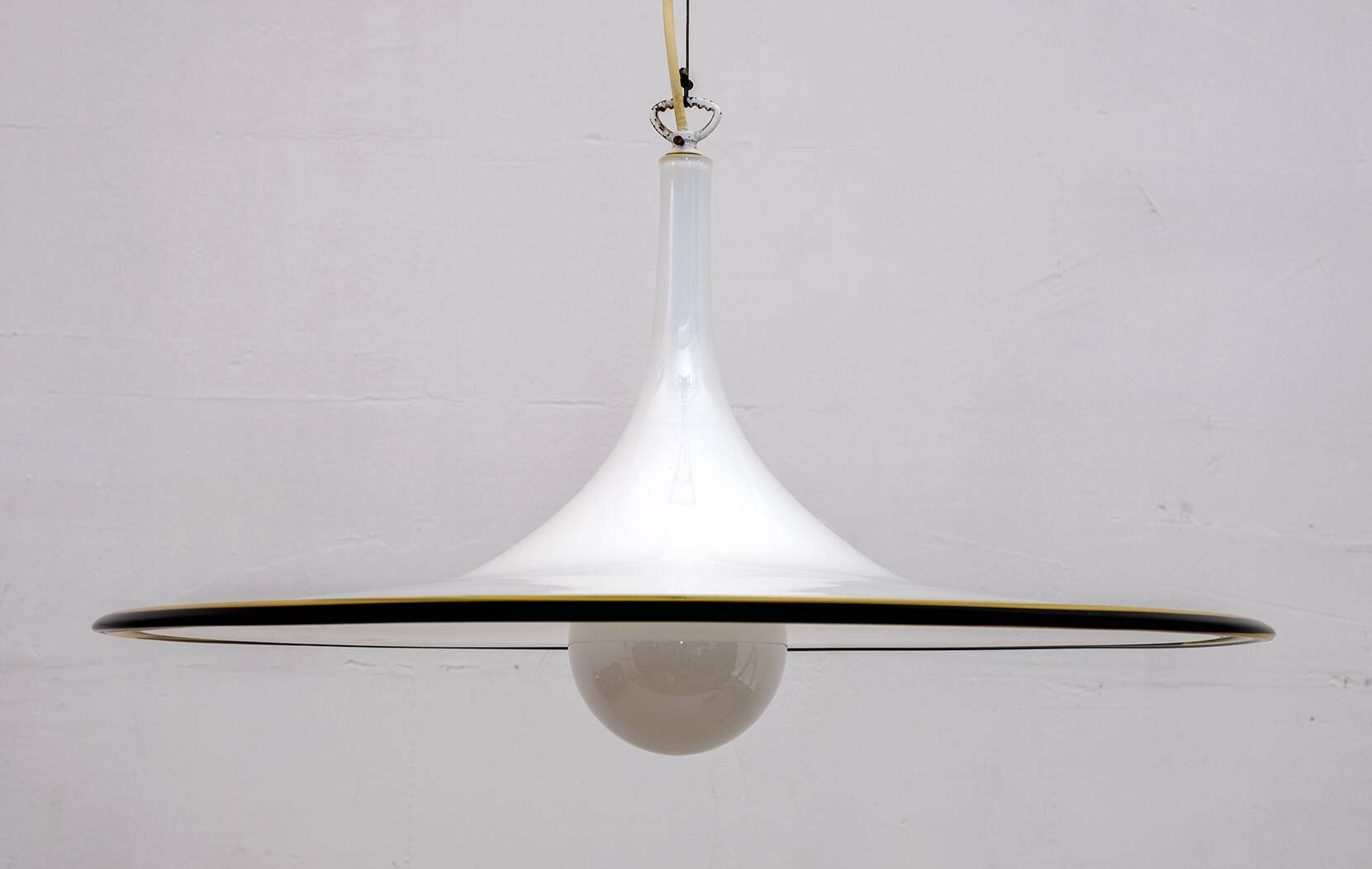 Mid-Century Modern Italian Chandelier Hat Murano Glass, 1970