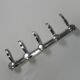 Aluminum vintage wall coat rack with 5 hooks, 1950s
