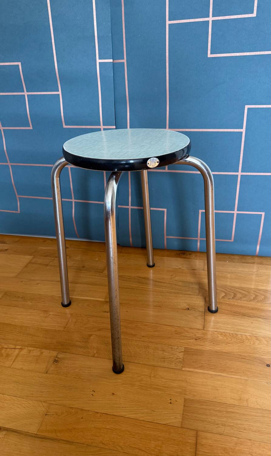 JPP round stool in vintage Formica