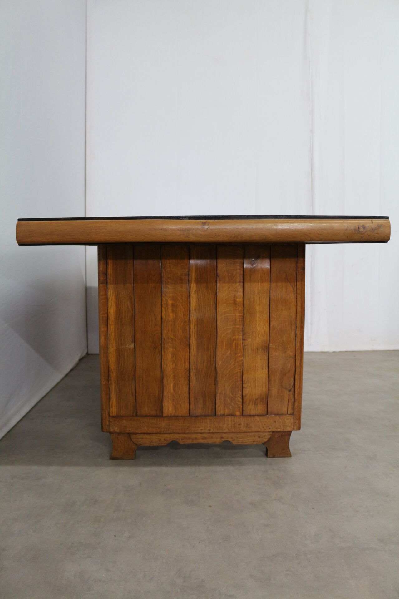 1950 oak table on black