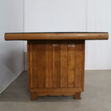 1950 oak table on black