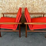 2x 60s 70s Teak Easy Chair Kai Lyngfeld Larsen Søborg Møbler Danish 60s